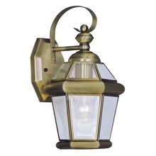 Livex Lighting 2061-01 Georgetown Outdoor Wall Lantern in Antique Brass 